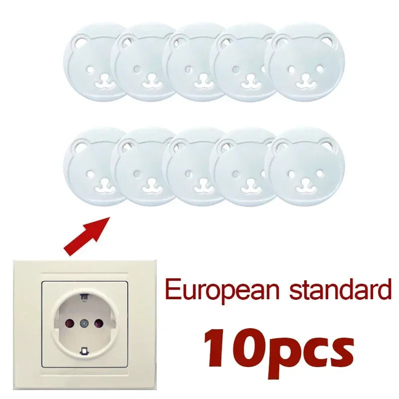 5pcs/10pcs Children Anti Electric Shock Protector Cover Baby Security Protection Electrical Safety Socket Protective Cover