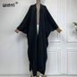 WINTER monochrome Luxury Fur Neutral coat Thick comfortable Warm Female poncho long down coat winter abaya