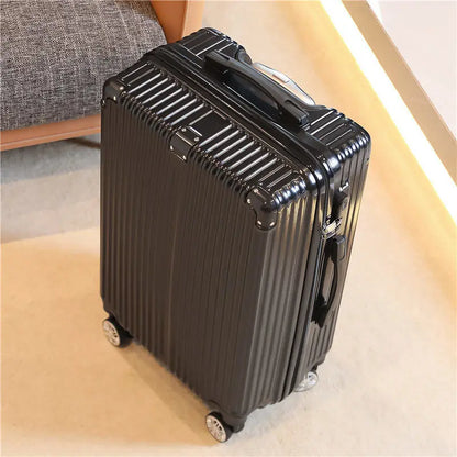 Aluminum Frame Carry-On Suitcase Luggage Mute Trolley Case Universal Wheel Durable And Sturdy Password Valise De Voyage