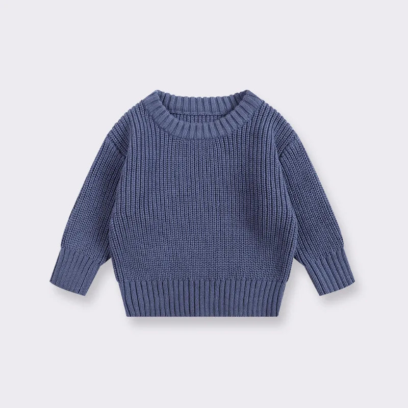 0-6T Newborn Kid Baby Boy Girl Winter Clothes Toddler Baby Sweater Infant Knit Pullover Top Casual Basic Top Knitwear Outfit