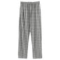 Men’s Cotton Plaid Pajama Long Sleeping Pants Male Casual Loose Trousers Loungewear Cozy Soft Breathable Sleep Bottoms Nightwear