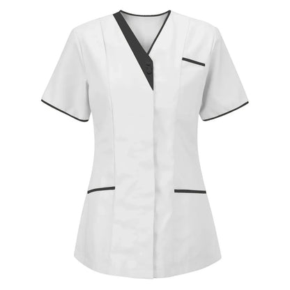 2025 New Hospital Hand Washing Clothes Tops Pure Cotton Skin Friendly Nursing Work Clothes Tops Waiter Uniform Work Clothes