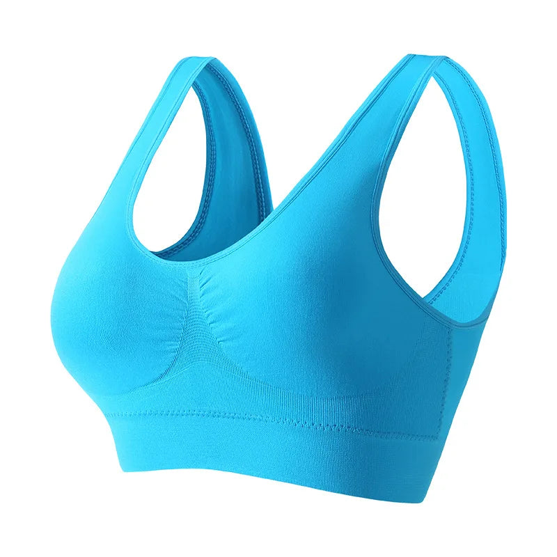 S-5XL Women Seamless Bra Sports Bras Top Female Breathable Soft Brassiere Wireless Nopads Bra Crop Top Solid Color Sexy Lingerie