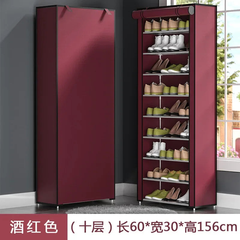 Shoe Cabinet Closed Shoe Rack Simple Multi-layer Shoes Closet Hallway Furniture Shoe Organizer Space Saving Ultra-thin Cabinets