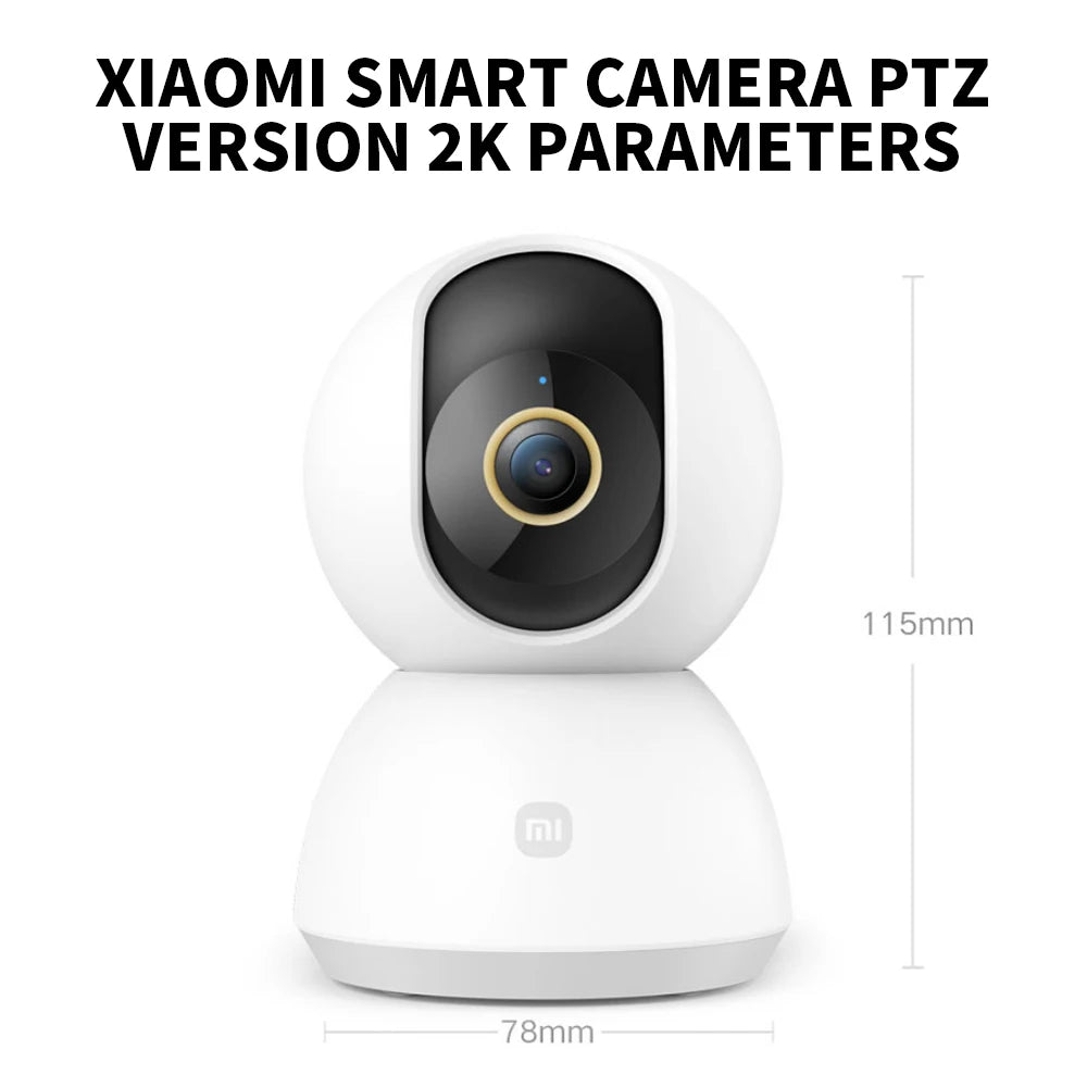 Xiaomi 360° Smart Home Security Camera Mi PTZ 2K Webcam 1296P 3 Megapixel AI Human Detection Night Vision Webcam Work With Miji