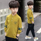 Spring Autumn Fashion Letter Y2K Boy's Shirt Cotton Long Sleeve Kids Pullover Trend Children's Clothing Kawaii Blouses Cute Tops