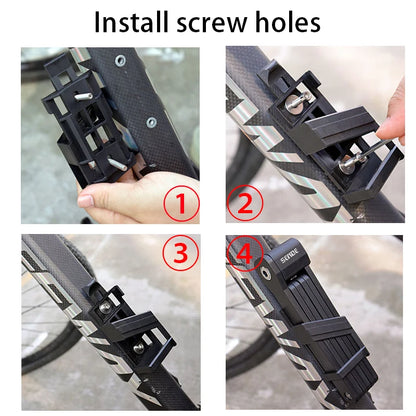 Bicycle Folding Chain Lock Bike Foldable Lock Anti-theft E-Bike Chain Cable Padlock Safety Portable Locks Bicycle Accessories