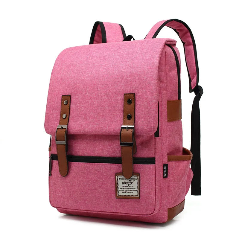 Vintage 16 inch Laptop Backpack Women Canvas Bags Men canvas Travel Leisure Backpacks Retro Casual Bag School Bags For Teenagers