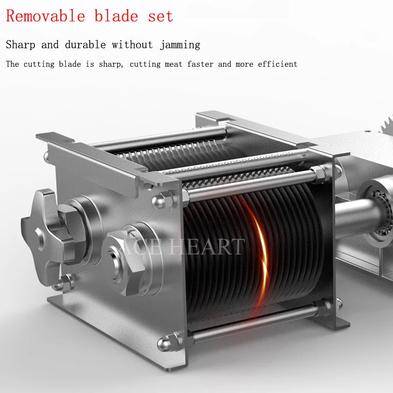 850W Commercial Home Meat Slicer Automatic Shred Slicer Dicing Machine Electric Multi Function Red Meat Grinder