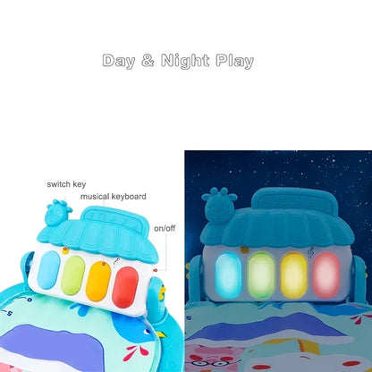 Baby Activity Gym Rack Early Education 0-36 Months Toy Gifts Musical Newborn Piano Keyboard Crawling Blanket Pedal Play Mat (Toy)