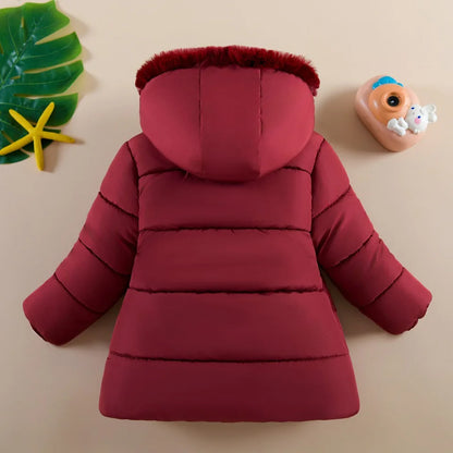 Children's jacket 1 to 6 years old girls plus cashmere thickened foreign style winter coat Little girls fashion  jacket