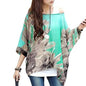 BHflutter 4XL 5XL 6XL Plus Size Blouse Shirt Women New Striped Print Summer Tops Tees Batwing Sleeve Casual Chiffon Blouses 2025