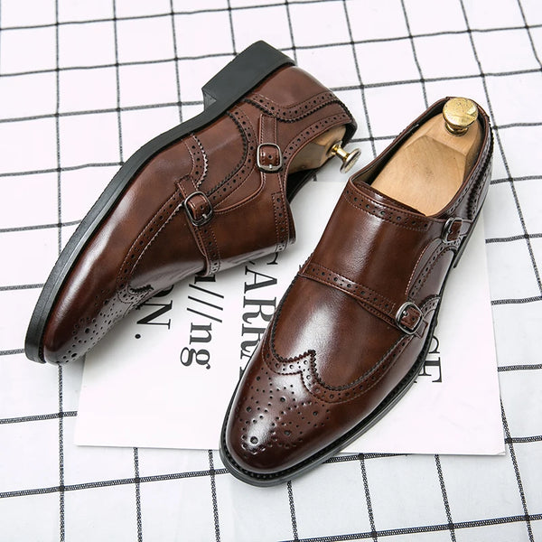 Handmade Men Formal Shoes Leather Business Dress Wedding Flats Man Office Luxury Male Breathable Oxfords Suit Shoes