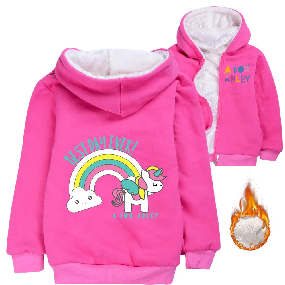 New Girls Winter Jacket Kids Parka A for Adley Hooded Thicken Warm Children Winter Jacket Girl Coat Little Girls Winter Jacket