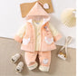 Baby girl's thin cotton three-piece suit