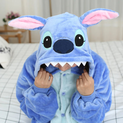 Kigurumi Children's Onesie for Boys Girls Unicorn Pyjamas Flannel Kids Stitch Pijamas Suit Animal Sleepwear Winter Panda Pajamas