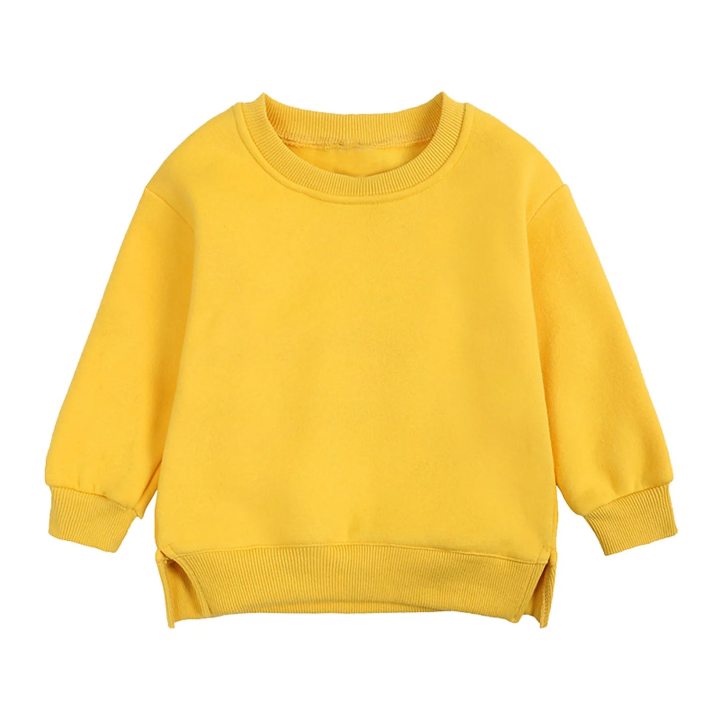 1 2 3 4 5 Years Toddler Boys Girls Pullover Autumn Winter Fleece Sweatshirt Children Solid Color Long Sleeve Tops Hoodie Blouse