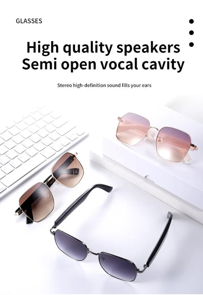 Mz02 Bluetooth Glasses Smart Glasses Music Calling Sunglasses Anti Uv400 Boys Girls Fashion Gifts 15 Minute Fast Charging