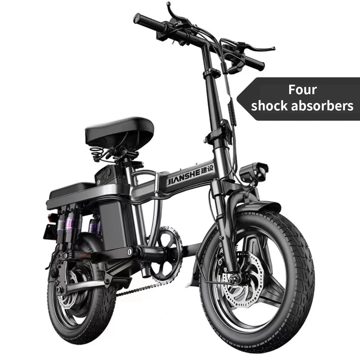 Electric City Bike 14" Folding Electric Bikes for Adults Teens 400W Mini Ebike Urban Electric Bicycles