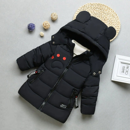 Winter Children Parkas Length Version Jackets for Kids Warm Boys Girls Windbreaker Thicken Baby Outerwear Toddler Coats Clothing