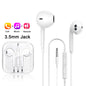 Apple iPad Laptops Tablet Headphones For iPhone 16 15 14 13 12 11 Pro Max Earphones X XS 7 8 Plus 3.5mm Stereo Wired Earbuds