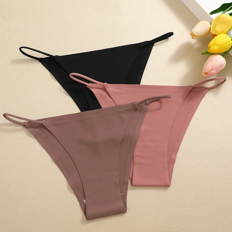 Women Seamless Panties Sexy Low Rise Briefs for Female Mluti Colors Breathable Lingerie Ice Silk No Trace Underwear Soft S-XL