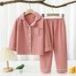 2025 Autumn Winter Children Pajama Sets Solid Color Sleepwear for Kids 1-16years Teen Pijamas Boys Girls Loungewear Baby Clothes