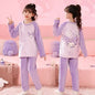 2025 Miniso Children Pajamas Sets Kawaii Anime Flannel Winter Kids Sleepwear Cute Autumn Pijamas Homewear Girl Warm Loungewear