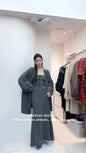 2025 Fall Winter Knitted 3 Pieces Sets For Women Strapless Vest+knitted Cardigans+long Skirts Sets Office Ladies Elegant Suits