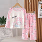 2025 Winter Children Pajama Sets Girl Long Sleeved Pants Pijamas Boys Cartoon Sleepwear Cute Kids Loungewear Korean Home Clothes