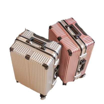 Aluminum Frame Carry-On Suitcase Luggage Mute Trolley Case Universal Wheel Durable And Sturdy Password Valise De Voyage