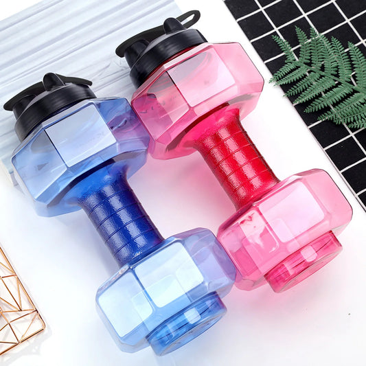 1.5L Water Dumbbell Sport Bottle Large Capacity Gym Running Fitness Bodybuilding Exercise Outdoor Bicycle Camping Cycling Bottle