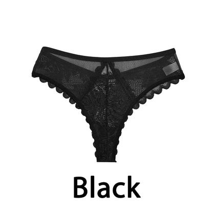 FINETOO 1Pcs Women Sexy Lace G-string Panties Sexy S-XL Perspective Girls Thongs Soft Lingerie Pantys Underwear Femme Intimates