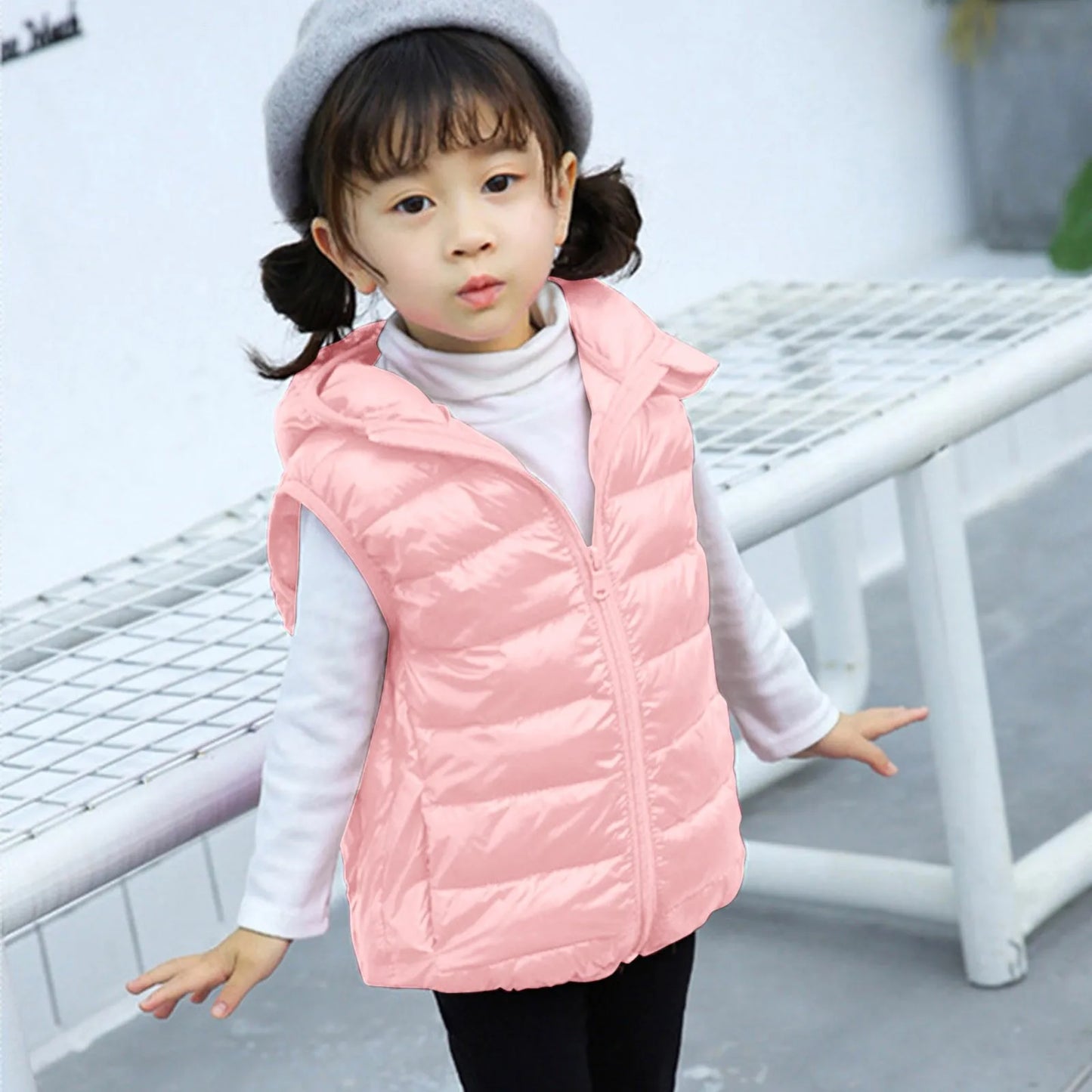 Girls Puffy Jacket Size 14 Child Kids Toddler Baby Boys Girls Sleeveless Winter Solid Coats Hooded Jacket Vest Outer Outwear