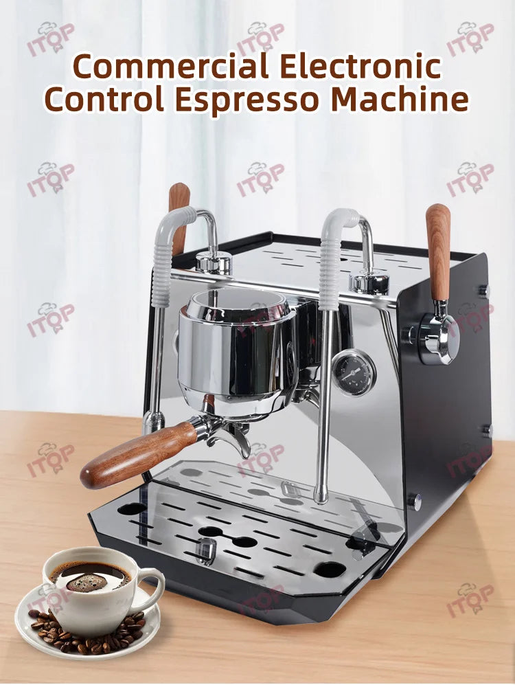 15Bar Cafe Commercial Espresso Machine Professional Coffee Machine For Business Commercial Electronic Control Espresso Machine