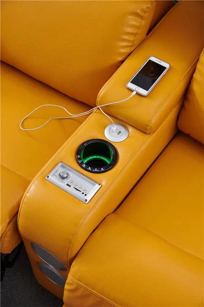 Modern Furniture Electric Leather Sofa Recliner, automatic recliner USB charger, recliner leather