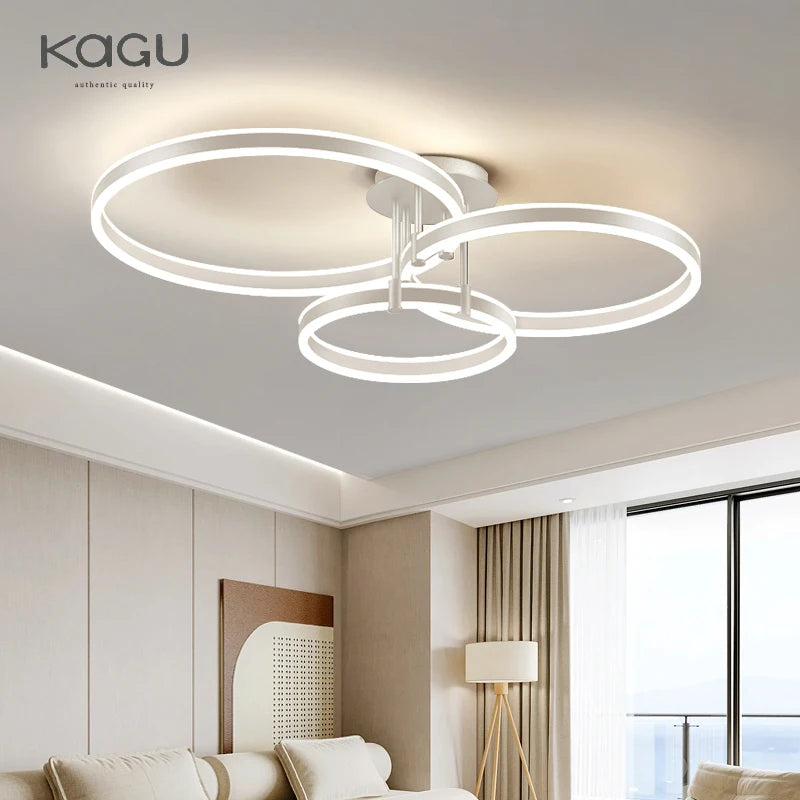 Modern Rings LED Chandelier Ligthing Lustre For Living Room Bedroom Home Ceiling Mounted Hanging Lamp Indoor Ceiling chandelier