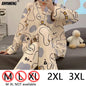 SUKAE Women Autumn Winter New Pajamas Sets Faux Cotton Sleepwear Casual Kimono Pijamas Sets Leisure Lapel Loungewear Homesuits