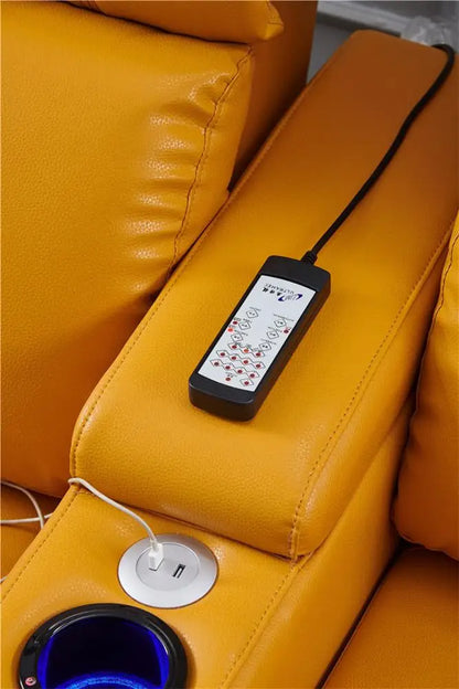 Modern Furniture Electric Leather Sofa Recliner, automatic recliner USB charger, recliner leather