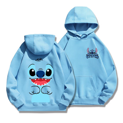 Stitch Hoodie Autumn/Winter Hoodie European and American Cartoon Anime Hoodie Loose Clothes Couple's Hoodie Coat