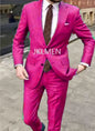 Men's Suit Handsome Casual 2 Piece Suit For Men Wedding Tuxedos Notched Lapel Groomsmen Business  Prom Blazer