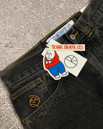 New Harajuku Hip Hop Cartoon Y2K Big Boy Jeans Women Graphic Embroidery Baggy Jeans Pants High Waist Wide Leg Trouser Streetwear