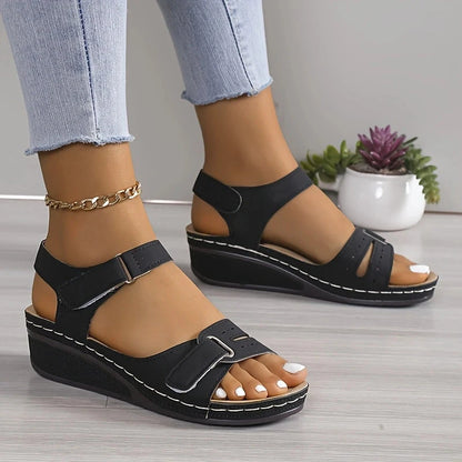 2025 Women Sandals Summer Shoes Open Toe Shoes Woman Plus Size Women Shoe Wedge Sandals Women Ladies Party Female Footwear