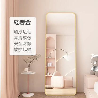 Pink Display Kawaii Mirror Decoration Wall Cute Aesthetic Full Body Mirrors Floor Girls Standing Espejo Cuerpo Entero Decorative