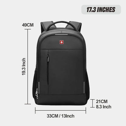 SWISS Men Laptop Backpack Waterproof Anti Theft USB Bag Large Capacity Fashion School Backpack Travel Backpack Back Pack Mochila