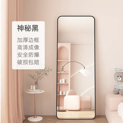 Pink Display Kawaii Mirror Decoration Wall Cute Aesthetic Full Body Mirrors Floor Girls Standing Espejo Cuerpo Entero Decorative