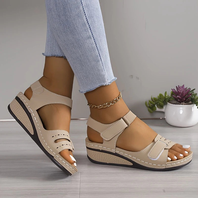 2025 Women Sandals Summer Shoes Open Toe Shoes Woman Plus Size Women Shoe Wedge Sandals Women Ladies Party Female Footwear