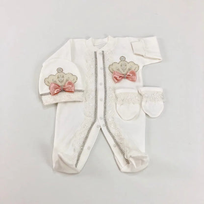 3pcs Newborn Baby Boy Outfits Set Kids Clothing Real Cotton Infant Care Products Body Suit Shirt Pants (GREAT BABY SHOWER GIFT)