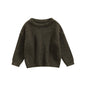 Newest Newborn Baby Girl Boy Knitted Long Sleeve Autumn Winter Sweater Solid Loose Pullover Casual Tops Kids Clothes 3M-5Y