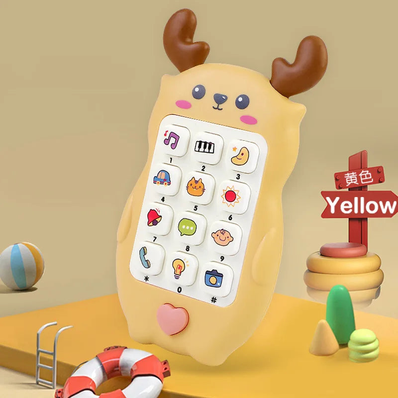 Baby Phone Toy Music Sound Telephone Sleeping Toys With Teether Simulation Phone Kids Infant Early Educational Toy Kids Gifts (Toy)